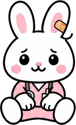 Nurse Rabbit sitting down